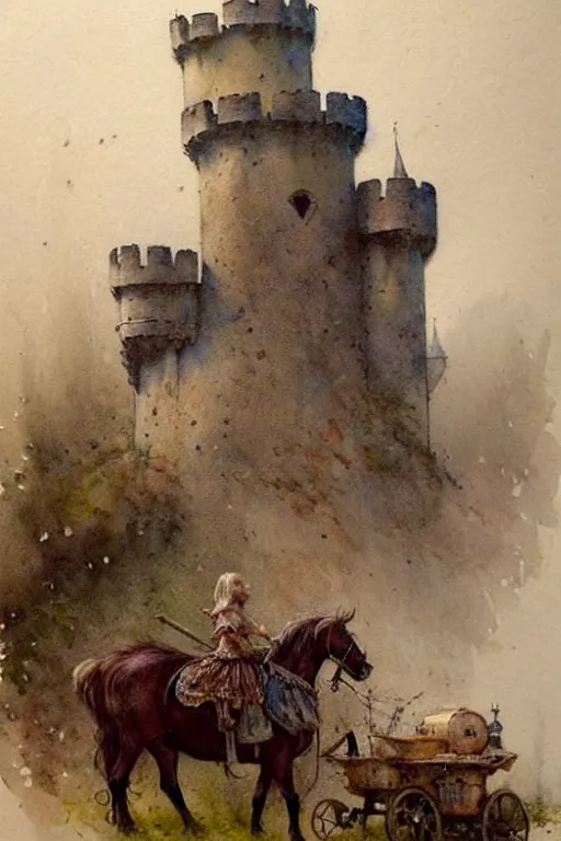 Image similar to ( ( ( ( ( 1 9 5 0 gypsy!!!! fair tail medieval castle. muted colors. ) ) ) ) ) by jean - baptiste monge!!!!!!!!!!!!!!!!!!!!!!!!!!!!!!