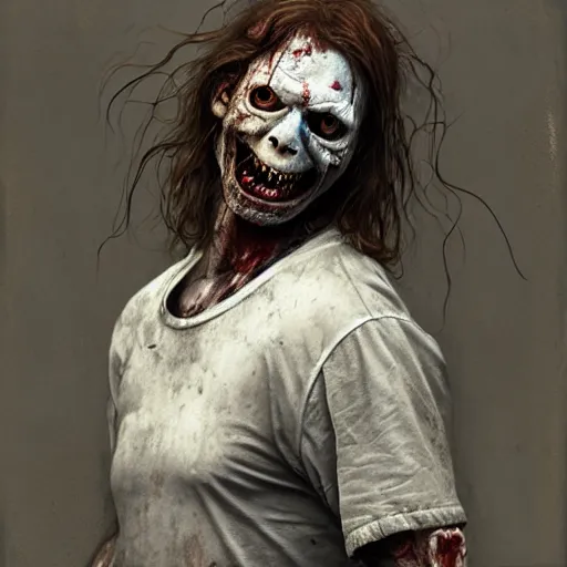 Prompt: aphex twin aka richard david james as a zombie, 7 days to die zombie, gritty background, fine art, award winning, intricate, elegant, sharp focus, cinematic lighting, digital painting, 8 k concept art, art by michael hussar, art by brom, art by guweiz and z. w. gu, 8 k