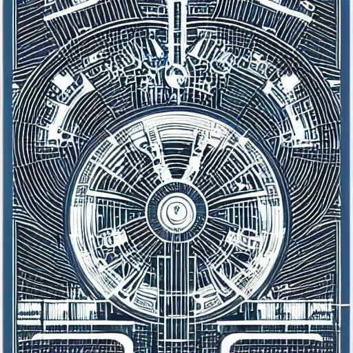 Image similar to intricate minimal mechanical design blueprints illustration art by tim doyle