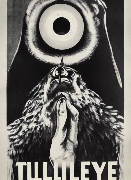 Image similar to vulture eye in 1940s propaganda poster, full hd