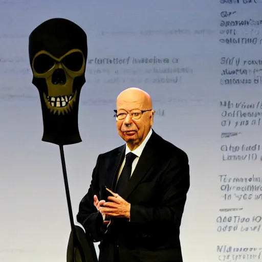 Prompt: klaus schwab as the grim reaper