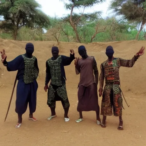 Image similar to african ninjas