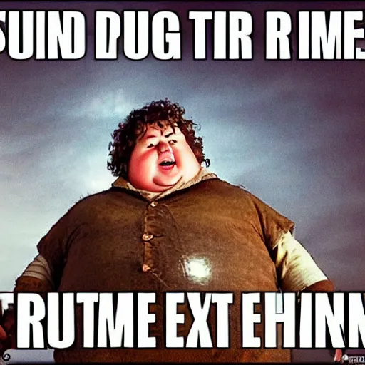 Image similar to stupid fat hobbit, he ruins it