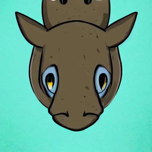 Image similar to 2d simplified triceratops head cute, popular on artstation, popular on deviantart, popular on pinterest