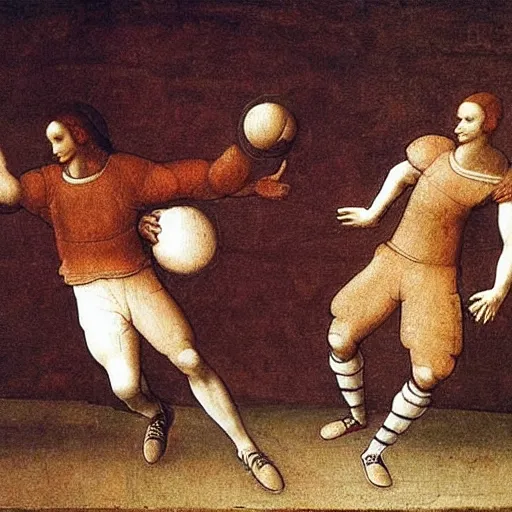 Prompt: football by leonardo da vinci