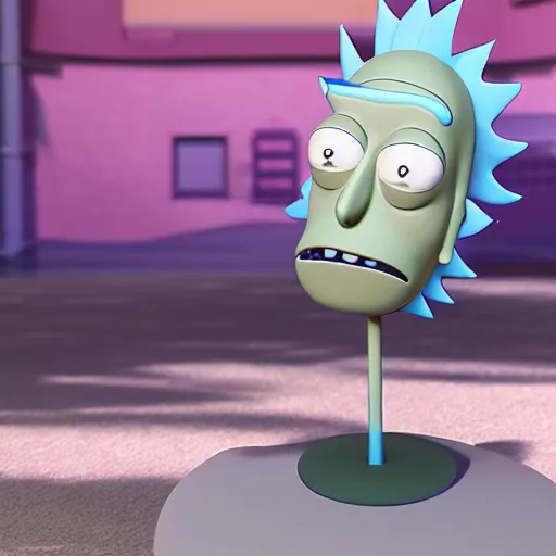 Image similar to rick from rick and morty 3 d render photorealistic unreal engine photorealistic ultra - realistic adultswim by kyle lambert