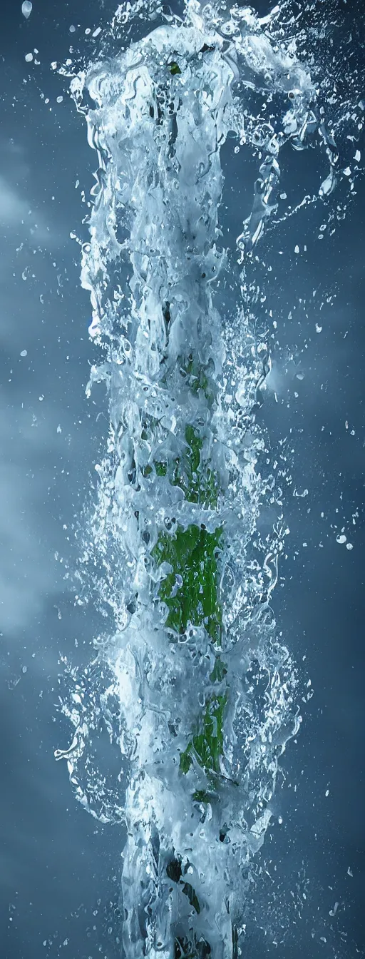 Image similar to water tornado, photorealistic, highly detailed, sharp focus