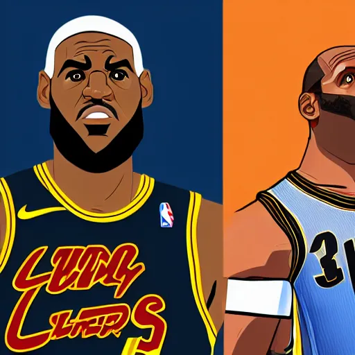 Prompt: Lebron James as a gta video game character, animated