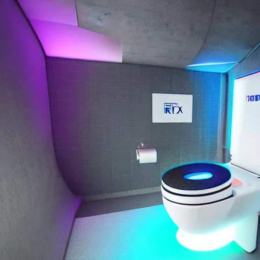 Image similar to a gaming toilet with rgb and rtx inside, raytracing, ue 5, photorealistic