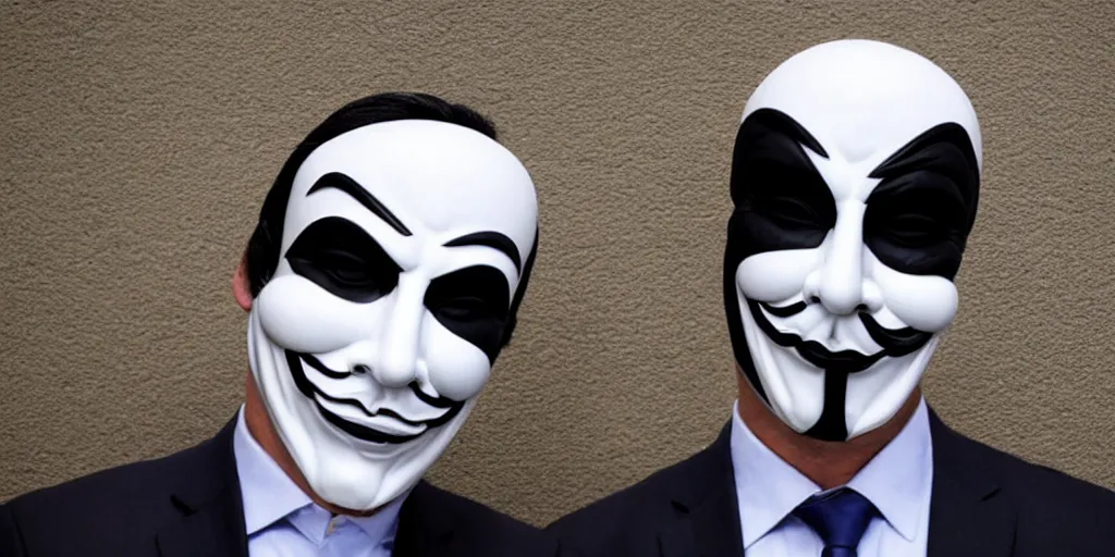 Prompt: anonymous mask, bolsonaro model