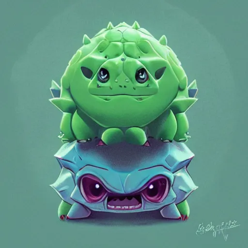 Image similar to A monstrosity bulbasaur by Beeple Crap