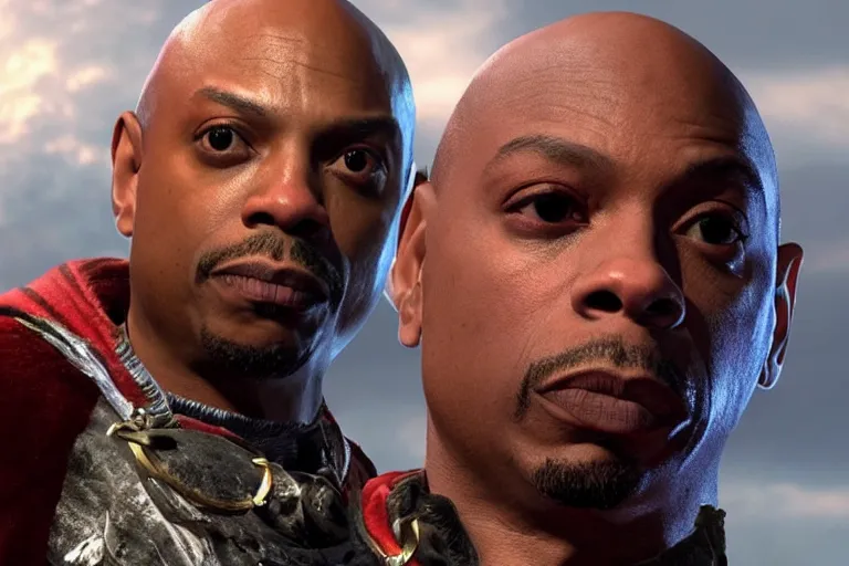 Prompt: dave chapelle in god of war