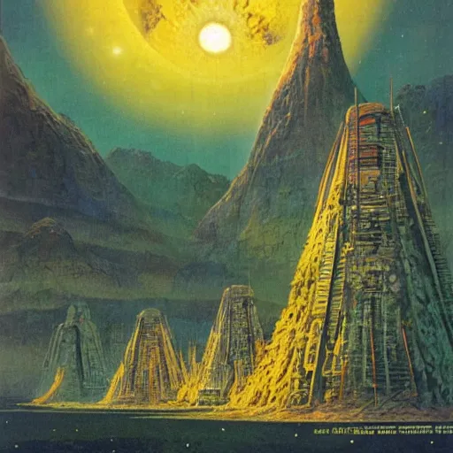 Image similar to salt mine planet colony by Bruce Pennington