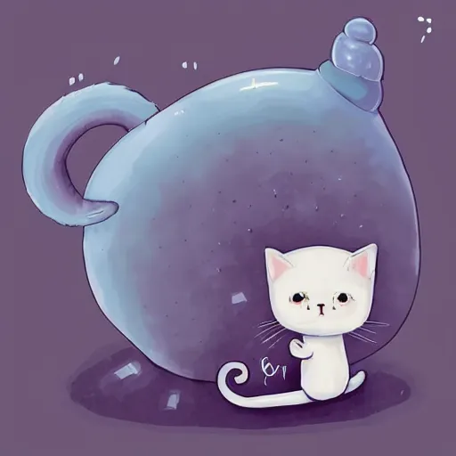 ArtStation - Kawaii Anime Cat girl in the space - Cute Cat Pet