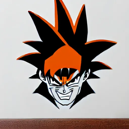 Image similar to die cut sticker, goku with a strawhat, splatter paint