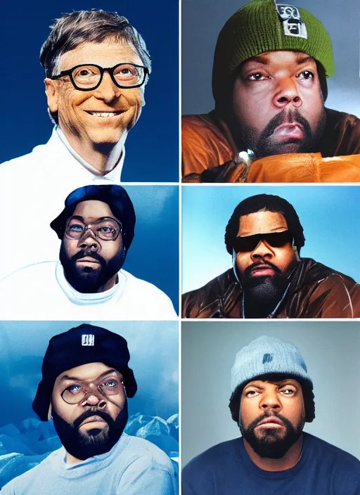 Prompt: bill gates in icecube form