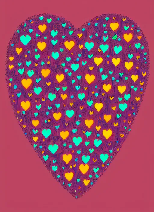 Prompt: cool modern illustration of hearts