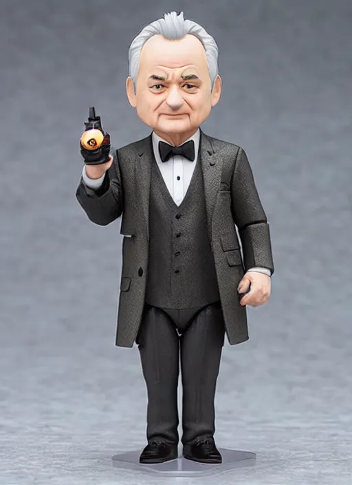 Prompt: bill murray, an nendoroid of bill murray figurine, realistic face, detailed product photo