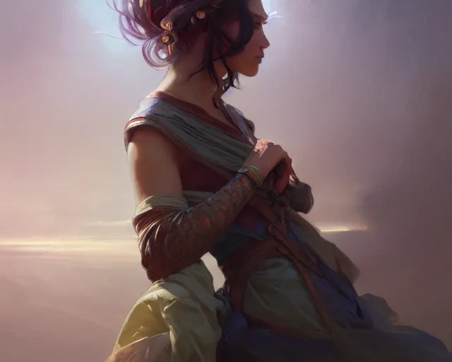 Image similar to photography of anne packard, deep focus, d & d, fantasy, intricate, elegant, highly detailed, digital painting, artstation, concept art, matte, sharp focus, illustration, hearthstone, art by artgerm and greg rutkowski and alphonse mucha