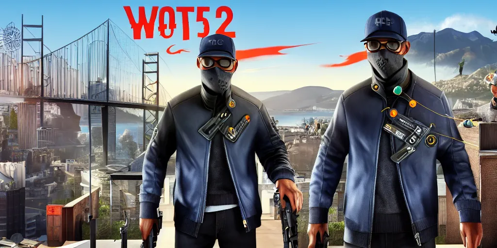Image similar to tim cook as a watch dogs 2 character