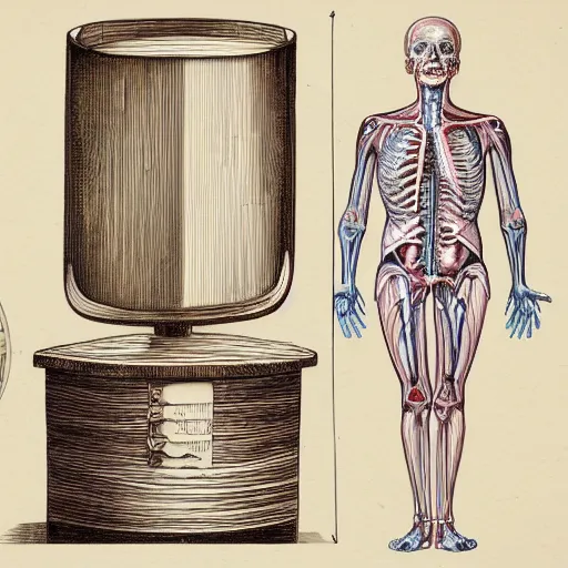 Prompt: educational and detailed anatomical illustration of a table lamp