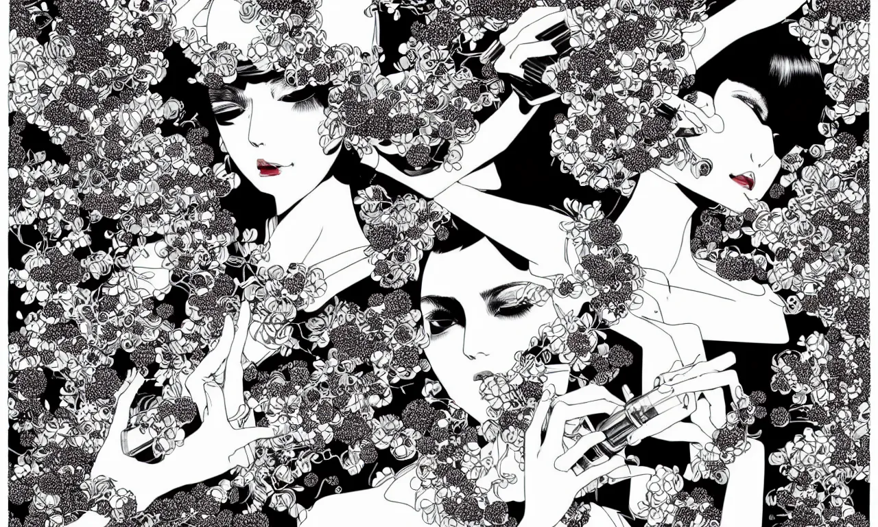 Image similar to fragrance advertising campaign by katsuhiro otomo, highly detailed, high contrast, intricate