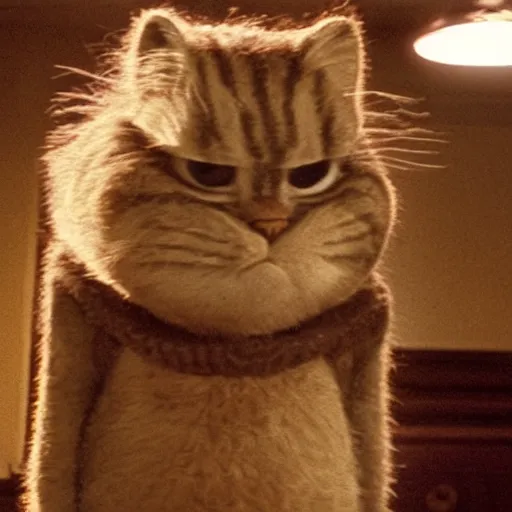 A still of Garfield in The Shining | Stable Diffusion