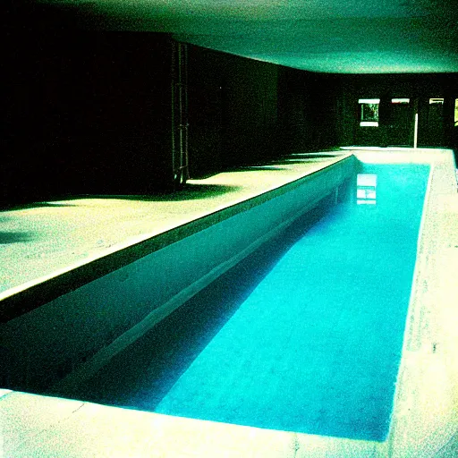 Image similar to Beautiful cameraphone 2005 soft liminal Photograph of an infinite hallway pool