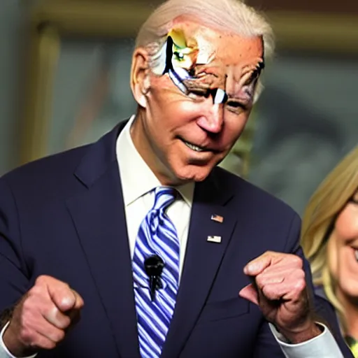 Prompt: Joe Biden slapping Joe Biden