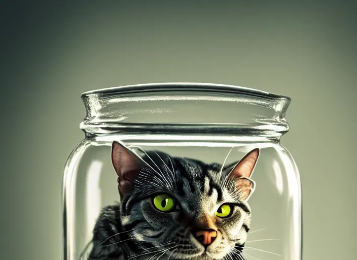 Prompt: liquid cat in a glass jar. fantasy magic style. highly detailed 8 k. intricate. lifelike. soft light. sony a 7 r iv 5 5 mm. cinematic post - processing