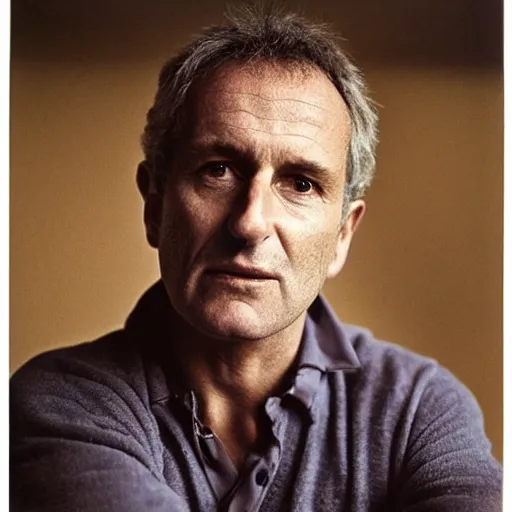 Prompt: A picture of Franck Dubosc by Annie Leibovitz