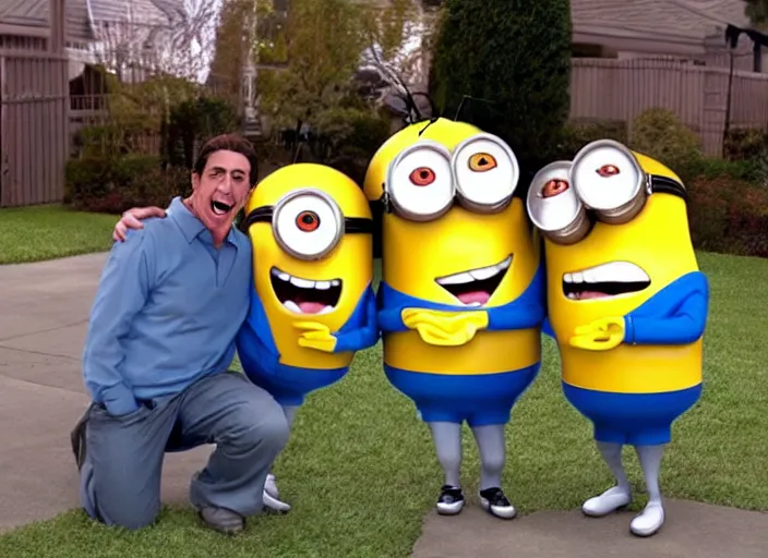 Image similar to Happy Gilmore as a minion