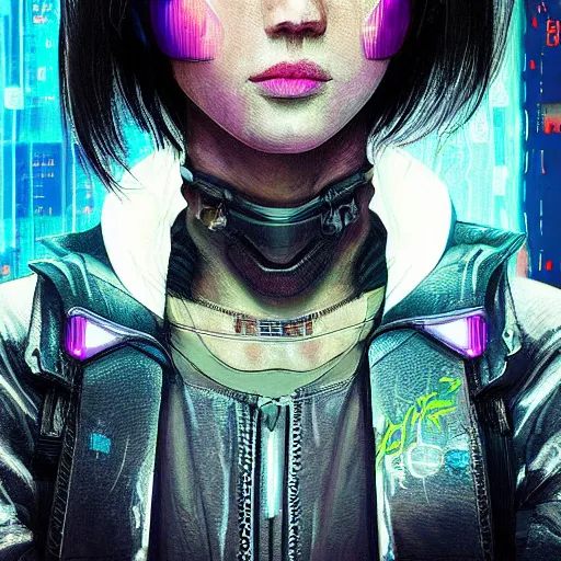 Prompt: “high detail picture of a Cyberpunk girl, digital art, concept art, neon colors, high contrast, sharp focus, hiperrealist, photorealist, Artstation HQ, DeviantArt, cybernetics, techwear, urban samurai, netrunner, Shadowrun, Cyberpunk 2077, Deus Ex, 4k UHD, Unreal Engine 5”