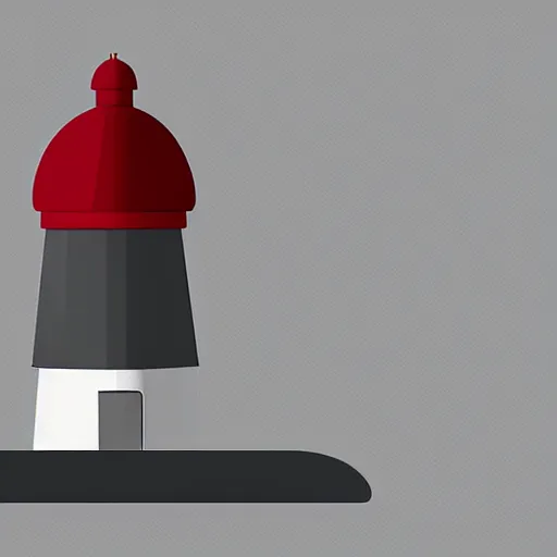 Image similar to clean simple illustration of lighthouse, lighting, google material, flat design, dribbble