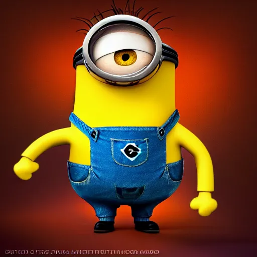 Prompt: a drawing of a minion taking over the universe by merging all known matter, ultra detailed, digital art, award - winning, trending on artstation, realistic, magic, neon, glow, mystery