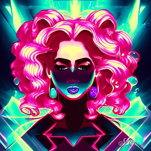 Image similar to crystal gem, epic retrowave art, trending on art station