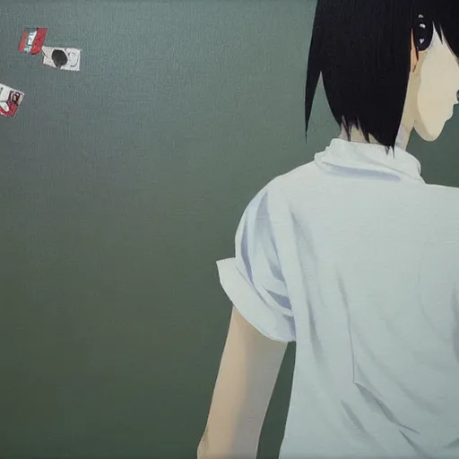 Image similar to a high detail portrait of high school girl by makoto sinkai, by BUNBUN, in simple background, CLIP STADIO, mad painting