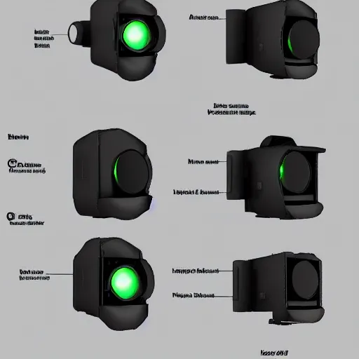 Image similar to modular item, sci-fi night vision camera, very realistic, high quality, concept art