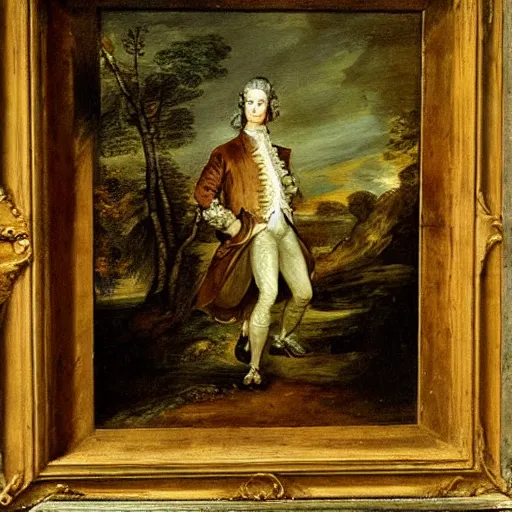 Prompt: a painting thomas gainsborough did during his edgelord phase