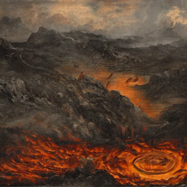 Image similar to hell, landscape