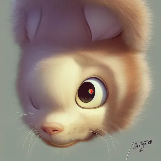 Prompt: cutie fluffy creature movie star people, digital art, 3 d, octave render, masterpiece, mega detailed, pixar, disney, vivid illustration, cartoon, fantasy, by george stubbs, artgerm, in the style of ghibli kazuo oga, pastel fur