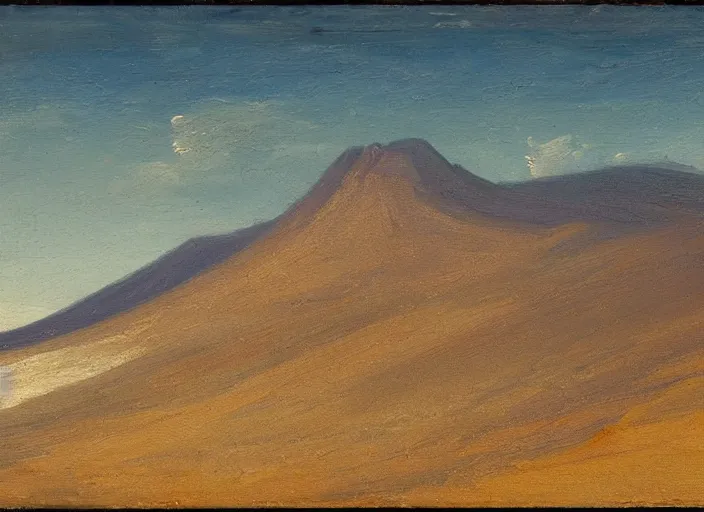 Image similar to el teide, tenerife in the style of hudson river school of art, oil on canvas