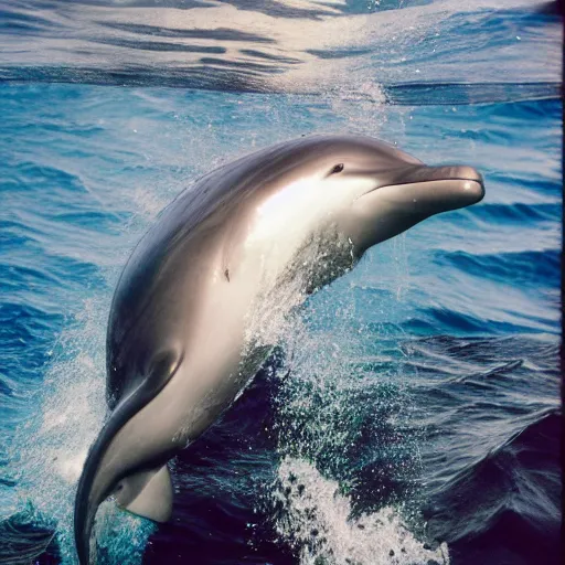 Image similar to a photorealistic dolphin human hybrid, leica s kodak gold 2 0 0,