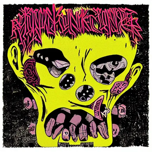 Image similar to punkrock mutant mugwump album cover art