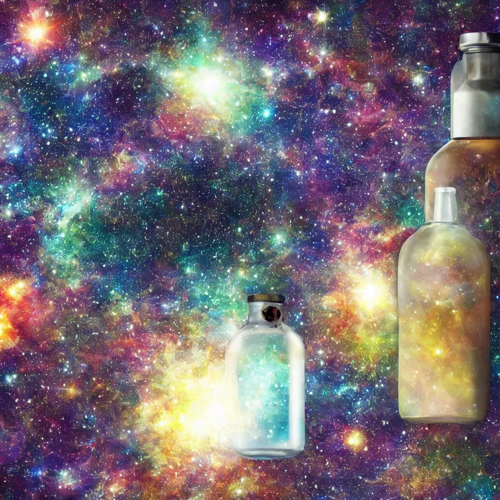 Image similar to the universe contained within a bottle