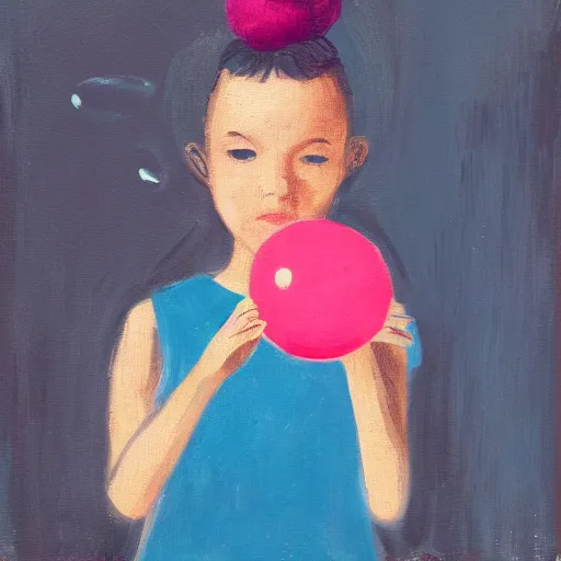 Prompt: girl and bubblegum