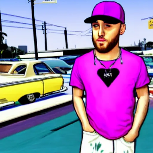 Image similar to mac miller, in gta vice city