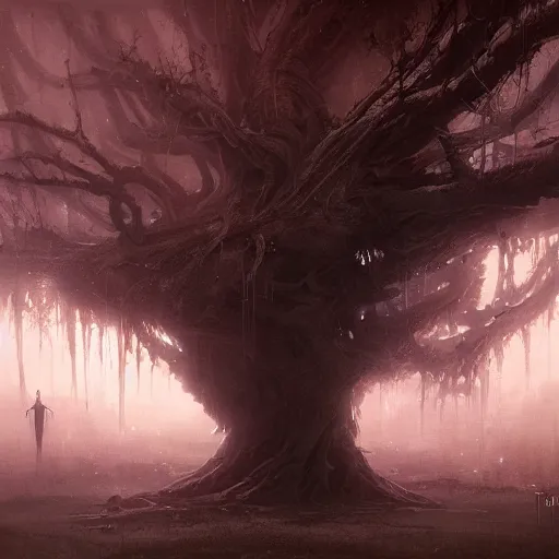 Image similar to tree of death by Greg Rutkowski