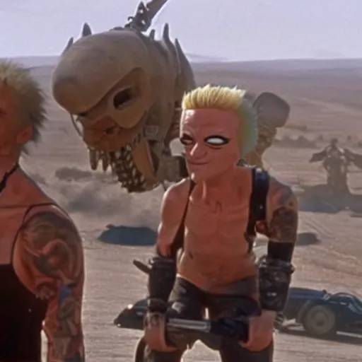 Prompt: beavis and butthead in mad max