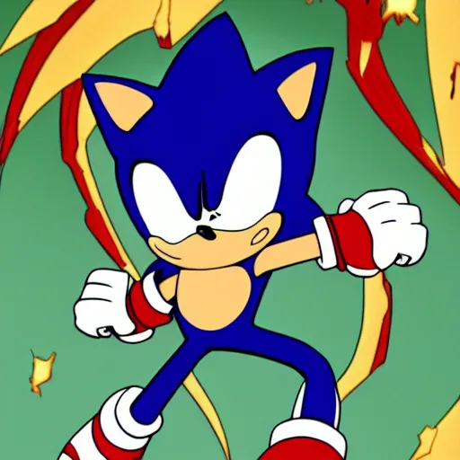 Image similar to edgy sonic the hedgehog fanfiction cover art, anime, anime hd, 2 0 0 7 anime